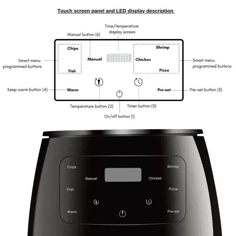 Niko 6L Multifunctional Air Fryer